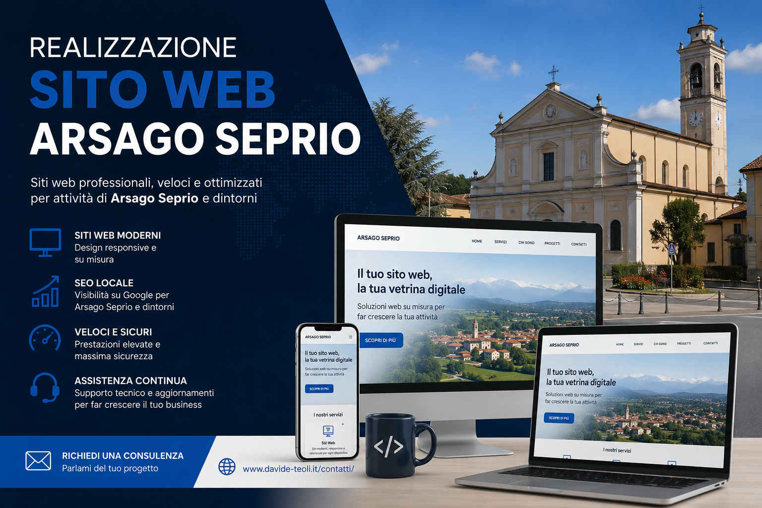 Realizzazione sito web Arsago Seprio per aziende e attività locali
