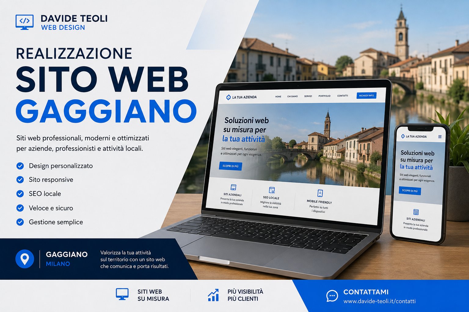 Realizzazione sito web Gaggiano per aziende, professionisti e attività locali