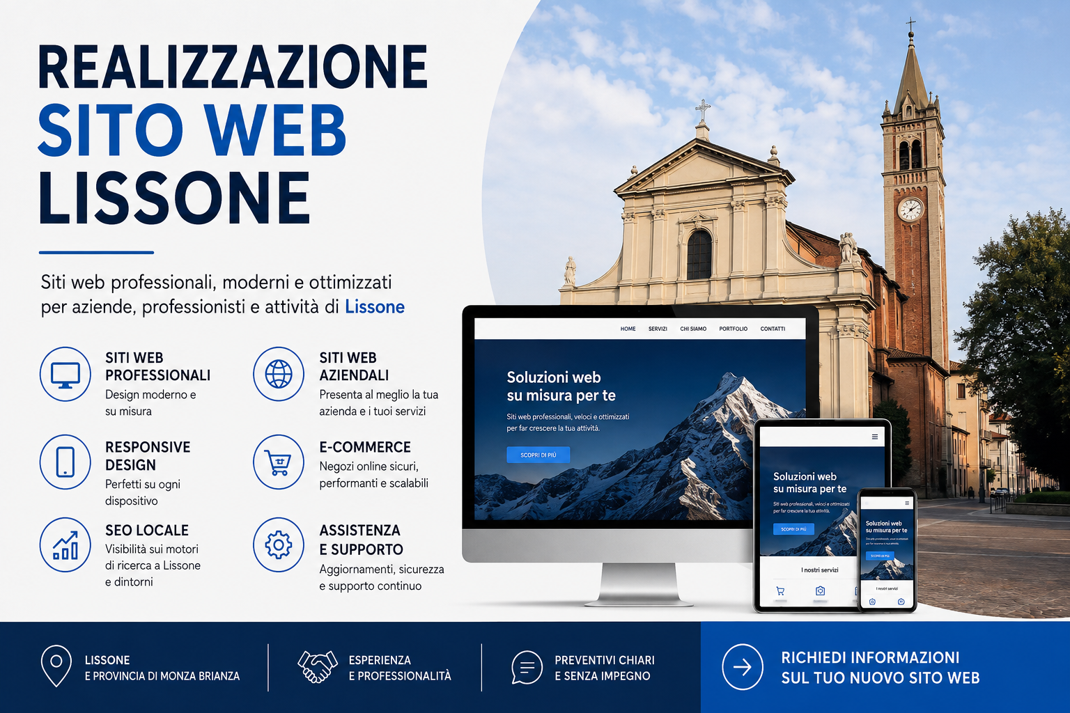 Realizzazione sito web Lissone per aziende, professionisti e attività locali