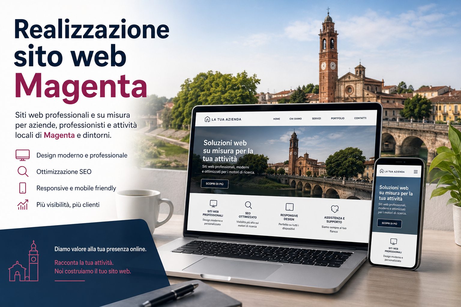 Realizzazione sito web Magenta per aziende, professionisti e attività locali